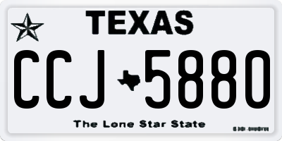 TX license plate CCJ5880