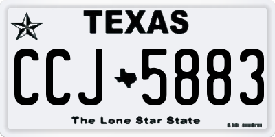 TX license plate CCJ5883