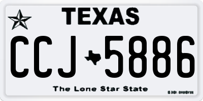 TX license plate CCJ5886