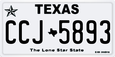 TX license plate CCJ5893