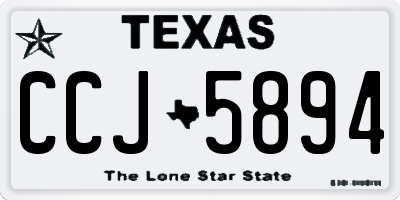 TX license plate CCJ5894
