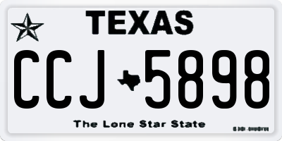TX license plate CCJ5898