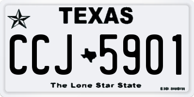 TX license plate CCJ5901