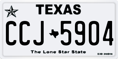TX license plate CCJ5904