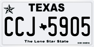 TX license plate CCJ5905