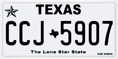 TX license plate CCJ5907