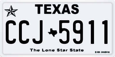 TX license plate CCJ5911