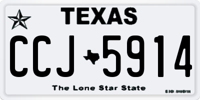 TX license plate CCJ5914