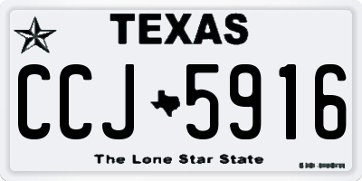 TX license plate CCJ5916