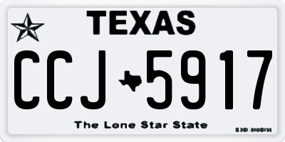 TX license plate CCJ5917