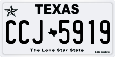TX license plate CCJ5919
