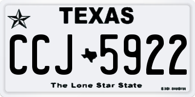 TX license plate CCJ5922