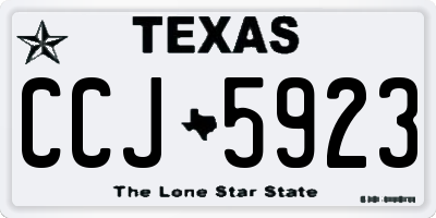 TX license plate CCJ5923