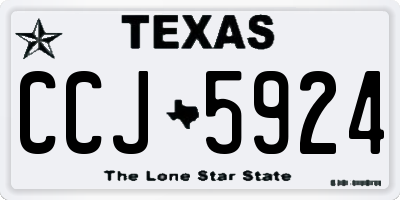 TX license plate CCJ5924