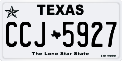 TX license plate CCJ5927