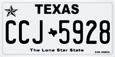TX license plate CCJ5928