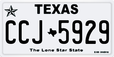 TX license plate CCJ5929