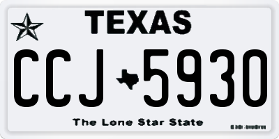 TX license plate CCJ5930