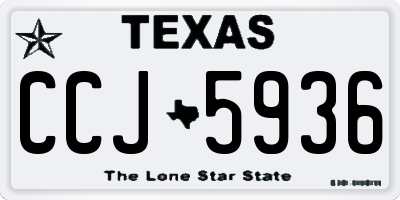 TX license plate CCJ5936