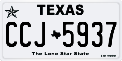 TX license plate CCJ5937