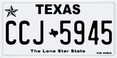 TX license plate CCJ5945