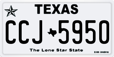 TX license plate CCJ5950