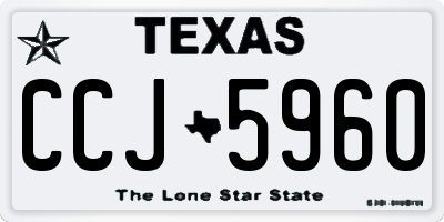 TX license plate CCJ5960