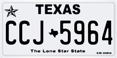TX license plate CCJ5964