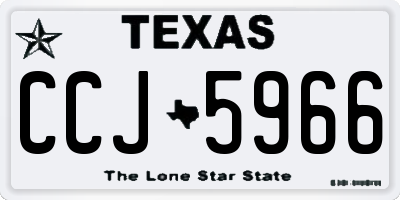 TX license plate CCJ5966
