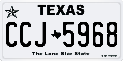TX license plate CCJ5968