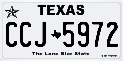 TX license plate CCJ5972