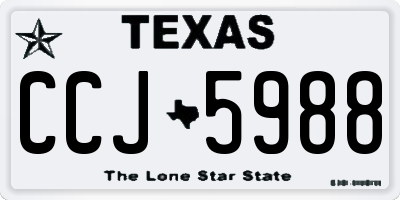 TX license plate CCJ5988