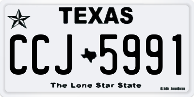 TX license plate CCJ5991