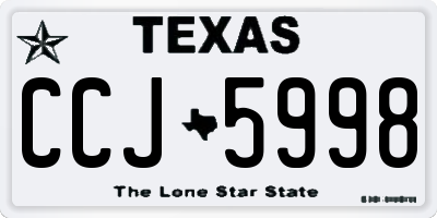 TX license plate CCJ5998