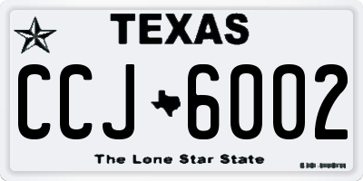 TX license plate CCJ6002