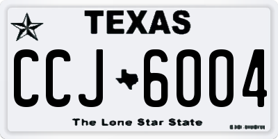 TX license plate CCJ6004