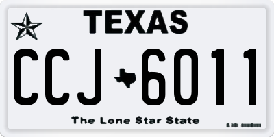 TX license plate CCJ6011