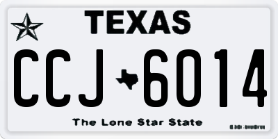 TX license plate CCJ6014
