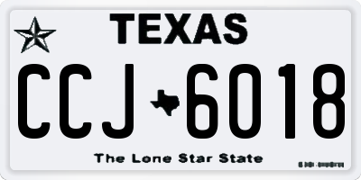 TX license plate CCJ6018