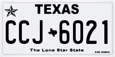 TX license plate CCJ6021