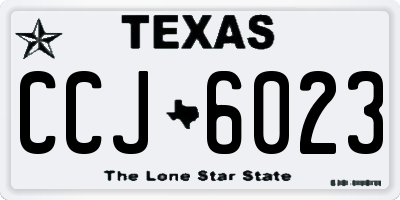 TX license plate CCJ6023