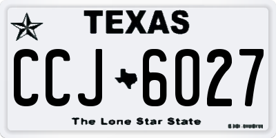 TX license plate CCJ6027