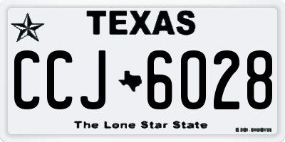 TX license plate CCJ6028