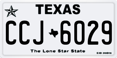 TX license plate CCJ6029