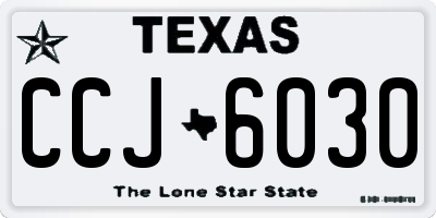 TX license plate CCJ6030