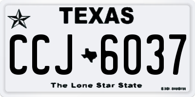 TX license plate CCJ6037