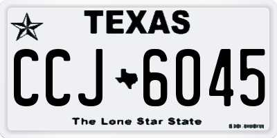 TX license plate CCJ6045