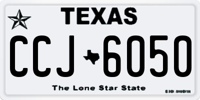 TX license plate CCJ6050