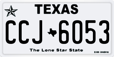 TX license plate CCJ6053