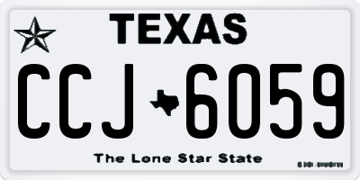 TX license plate CCJ6059